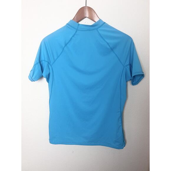 XCEL HAWAII Girls Sz 14 Blue Turquoise UPF 50 Premium Rash Guard Swim Shirt - Picture 5 of 7